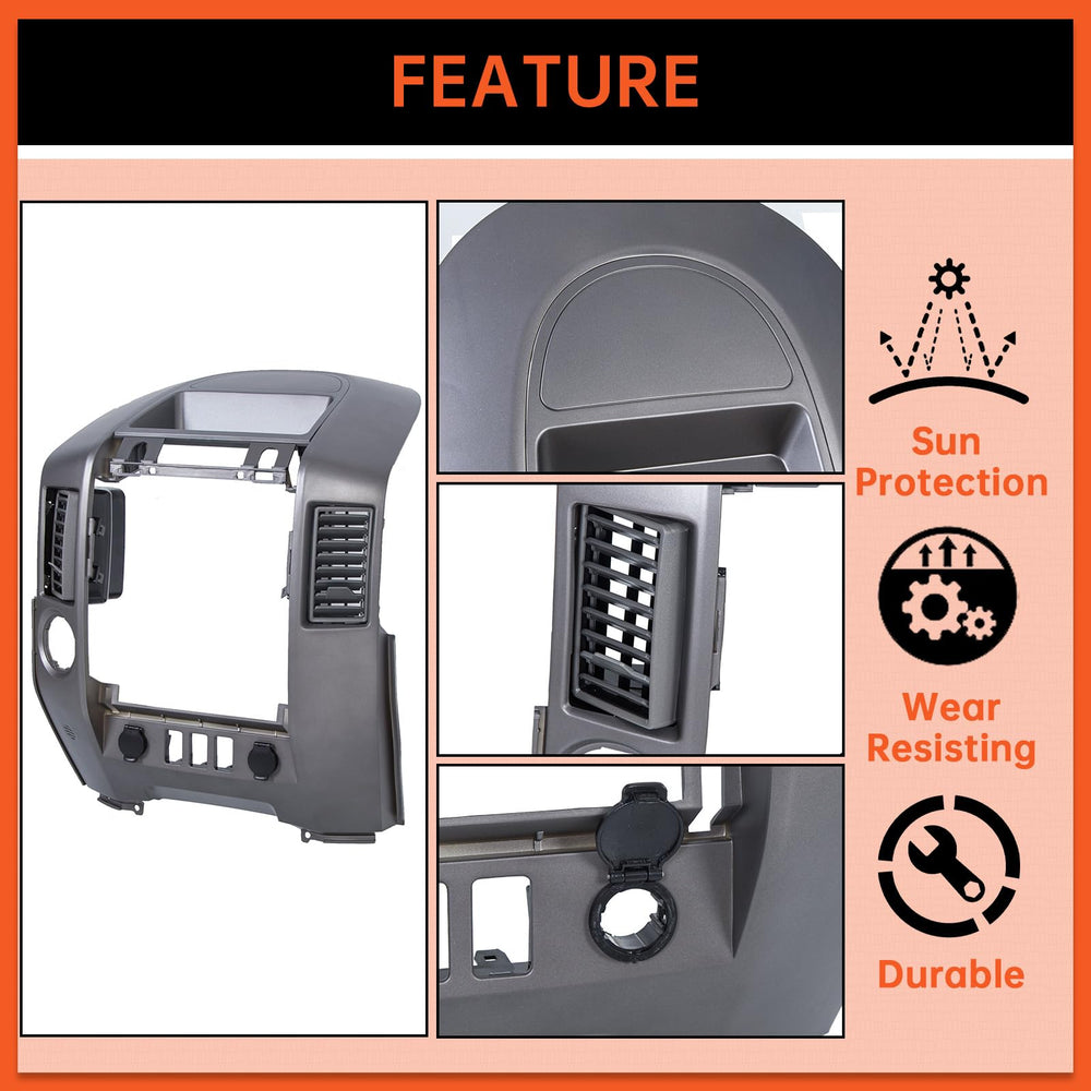 ECOTRIC durable ABS dash cover in silver gray resists deformation.