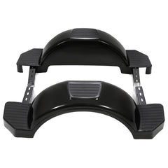 ECOTRIC fenders assembled on a 13 inch trailer wheel setup for protection.