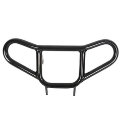 Black powder-coated ECOTRIC bumper guard shields critical components during rough terrain.