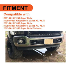 ECOTRIC front-lower bumper valance for F-350, front view, factory-fit look.
