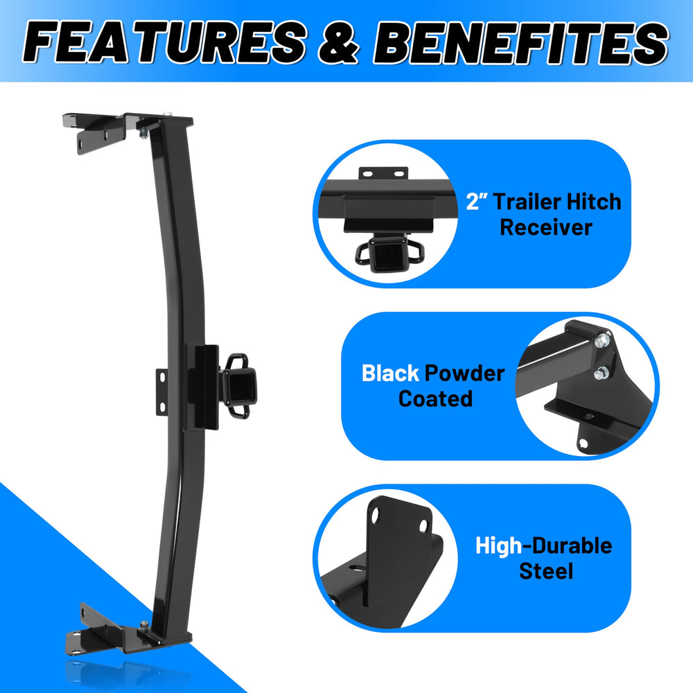 Rust‑resistant coating protecting the hitch against the elements.