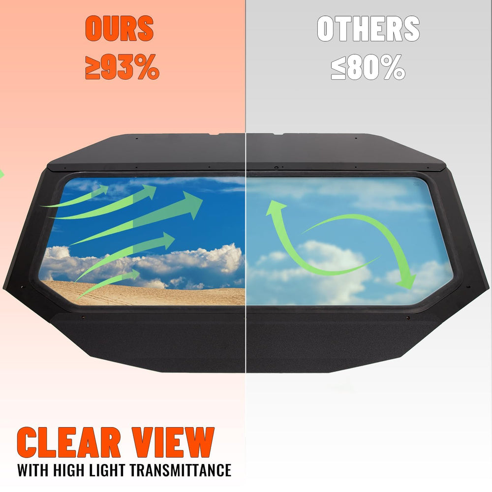 Removable sun visors allow quick sun-block adjustments for passengers