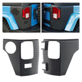 ECOTRIC rear corner guards with diamond texture protect Jeep Wrangler from mud and rocks
