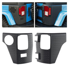 ECOTRIC rear corner guards with diamond texture protect Jeep Wrangler from mud and rocks