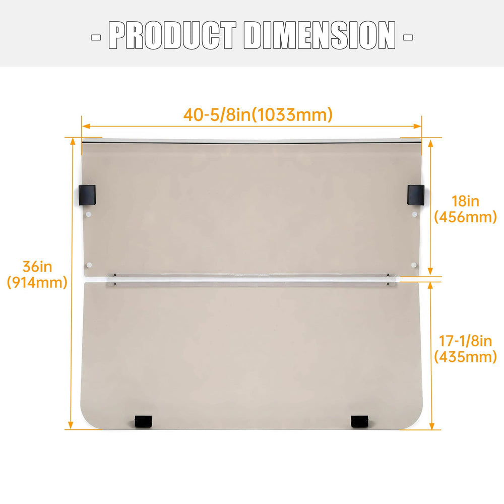 ECOTRIC rubber-sealed windscreen minimizes road vibration and weather intrusion