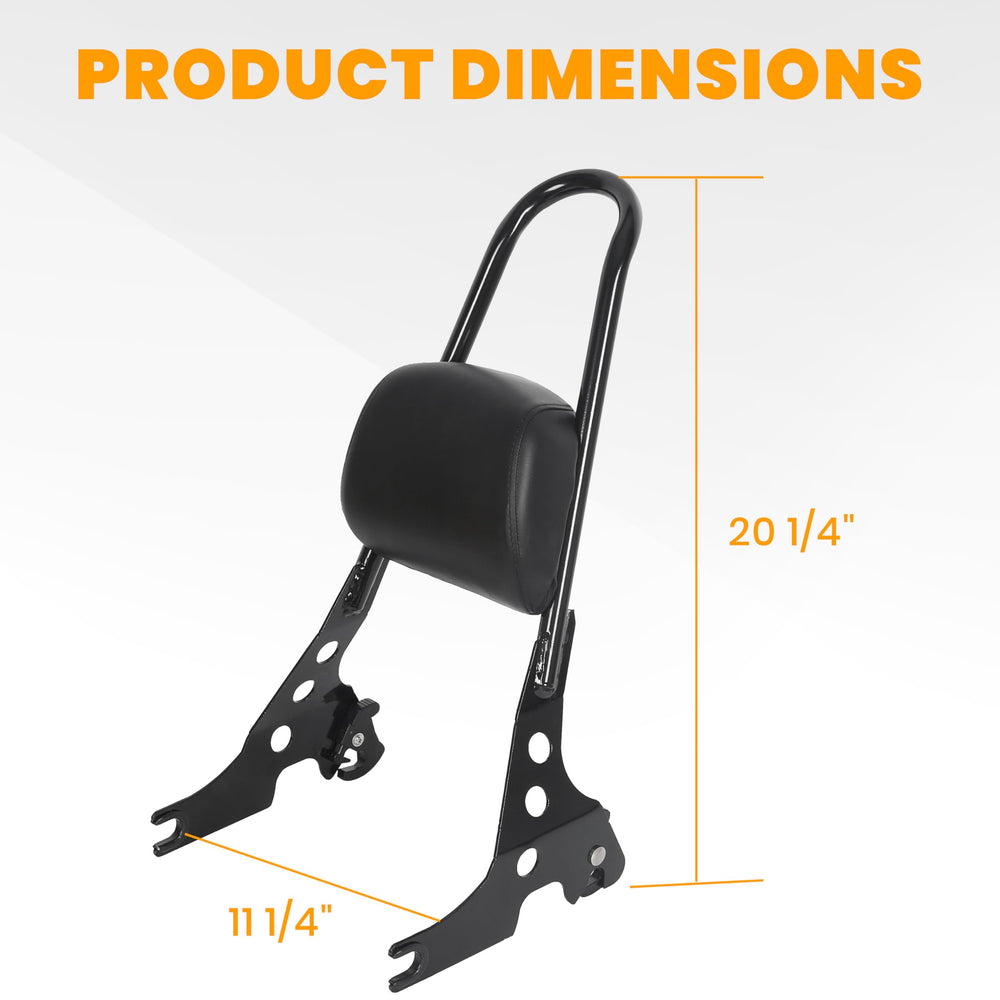 ECOTRIC sissy bar cushion pad provides soft support for the passenger