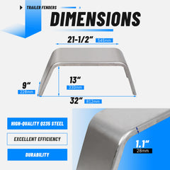 ECOTRIC square fender 13-inch height offers durable exterior protection
