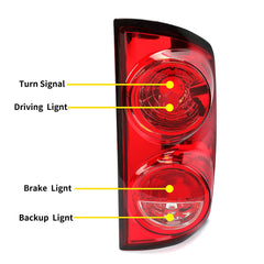 ECOTRIC tail light with chrome housing for Ram pickup styling