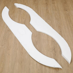 ECOTRIC two-pack white fender skirts support trailer compatibility.