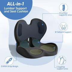 ECONVCE lumbar-support-seat-cushion provides extra back support during desk work.