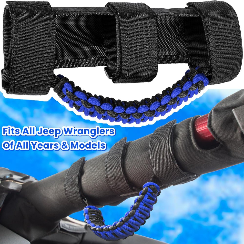 E-cowlboy 550 paracord grip handle provides secure, comfortable grip on off-road