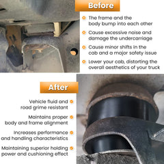 Ecowlboy 7-141 mounts installed on Chevy Silverado illustrate proper fit and cab isolation.