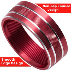 E-cowlboy Compass red trim protects buttons and elevates design.