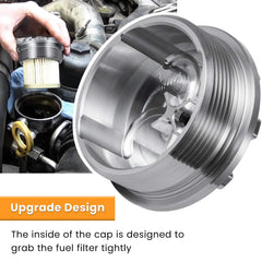 Durable upgrade over plastic caps in rugged conditions.