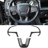 E-cowlboy carbon-fiber black 3pcs steering trim adds sleek style and durable finish