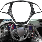 E-cowlboy carbon fiber look steering wheel cover fits Corvette C7 with OEM-like precision.