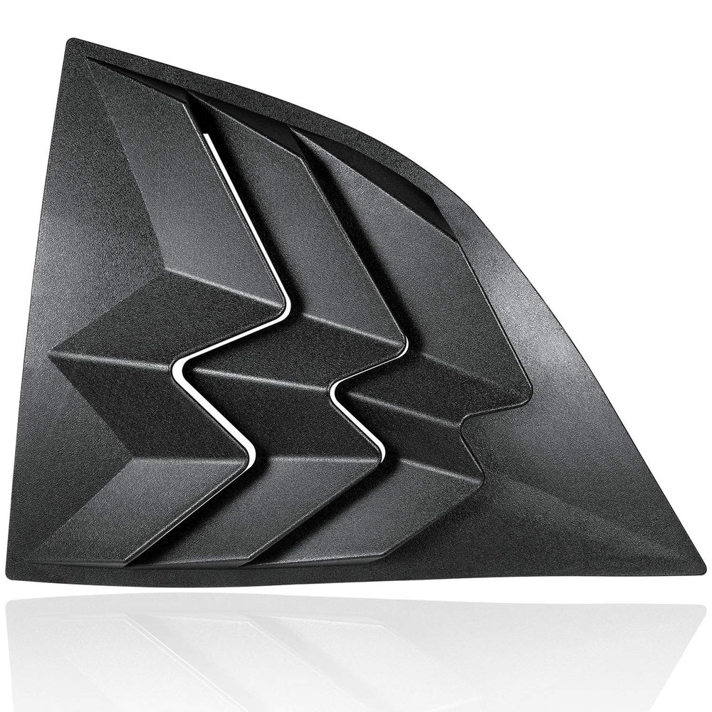 E-cowlboy matte black louvers upgrade appearance without permanent modification.