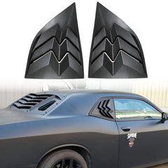 E-cowlboy side window scoop louvers on Dodge Challenger enhance style and privacy.
