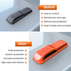 E-cowlboy exterior-detail orange hinge trim upgrades vehicle look and protection.