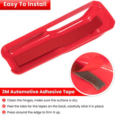 Gladiator JT hinge trim in red delivers durable exterior accent