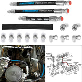 E-cowlboy HPOP hose kit front view for 7.3L Powerstroke showing OEM-style fit