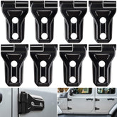 E-cowlboy Jeep Wrangler door hinge cover in black adds style and protection.