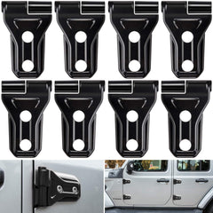 E-cowlboy Jeep Wrangler door hinge cover in black adds style and protection.