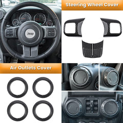 E-cowlboy door handle trim guards against scratches with a glossy carbon fiber look.