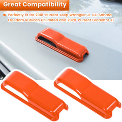 E-cowlboy Jeep Wrangler JL/JLU hinge trim orange adds bold accent and weather resistance.