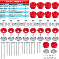 Steel sleeves and hardware included for OEM-style installation with E-cowlboy KF04060BK