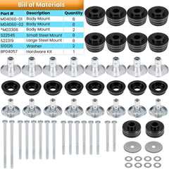E-cowlboy KF04060BK steel sleeves and hardware ensure secure, long-lasting mounting.