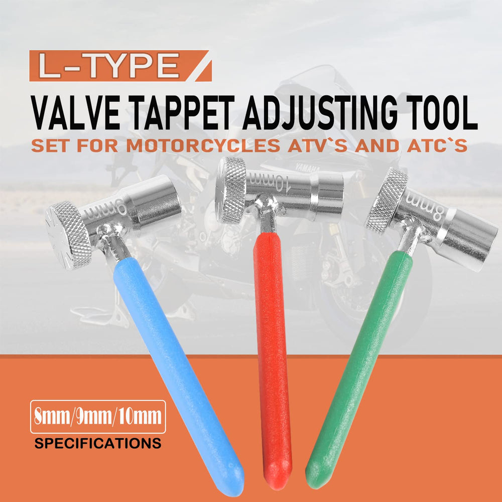 E-cowlboy knurled-knob-tools 3-4mm square adjusters enable quick tappet changes.