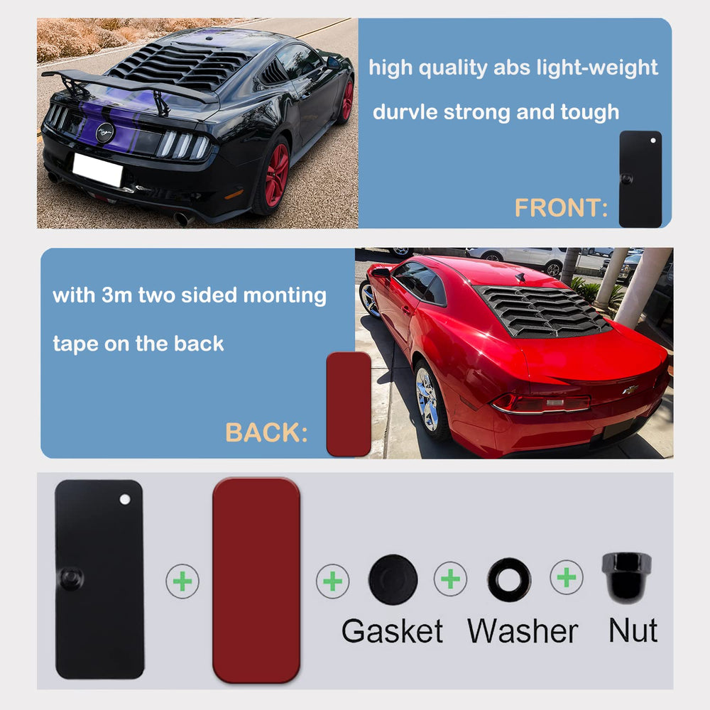 Ecowlboy ABS material louvers close-up highlighting lightweight, durable design.