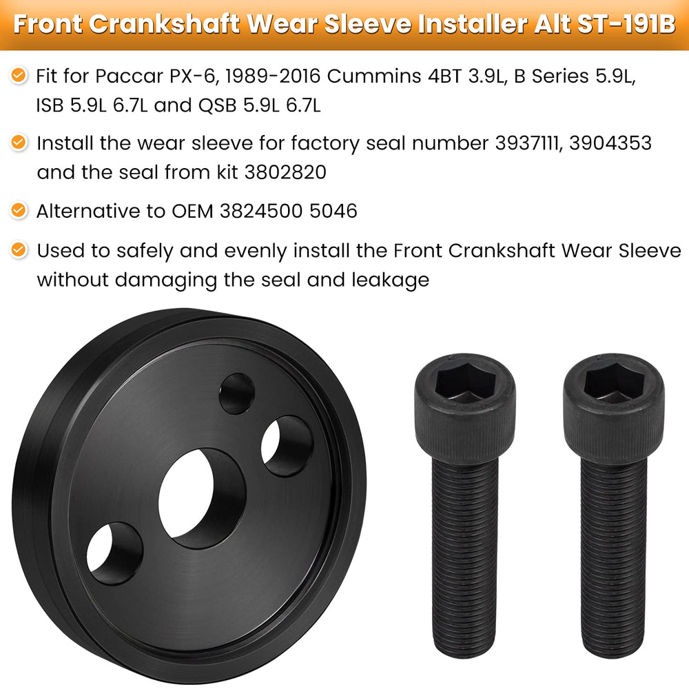 Compatible with Paccar PX-6 and Cummins 4BT-ISC family engines.