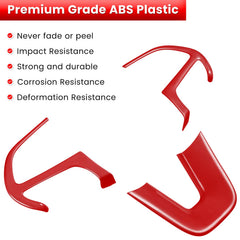 Red trim is simple to clean and stays vibrant.