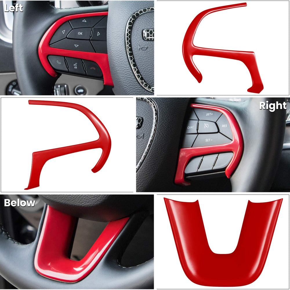 Durango red trim enhances cabin aesthetics with durable ABS.