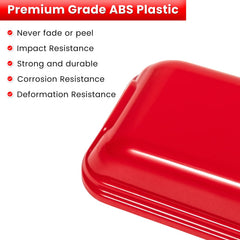 Scratch protection hinge cover in red adds shield against minor scuffs