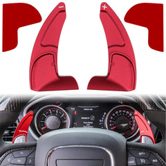 E-cowlboy red extended paddle cover for Dodge Charger improves grip and protects paddles.