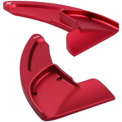 E-cowlboy red paddle close-up highlights anodized finish and precise fit.