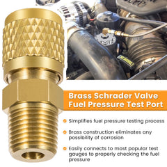 Test port featured for optional fuel pressure checks (1/8NPT).