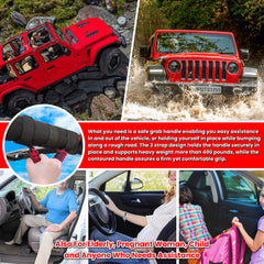 Three-strap design keeps the handle stable on uneven terrain.
