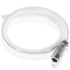 E-cowlboy radiator drain hose assembled for Volvo/Mack engines, enabling clean coolant removal.