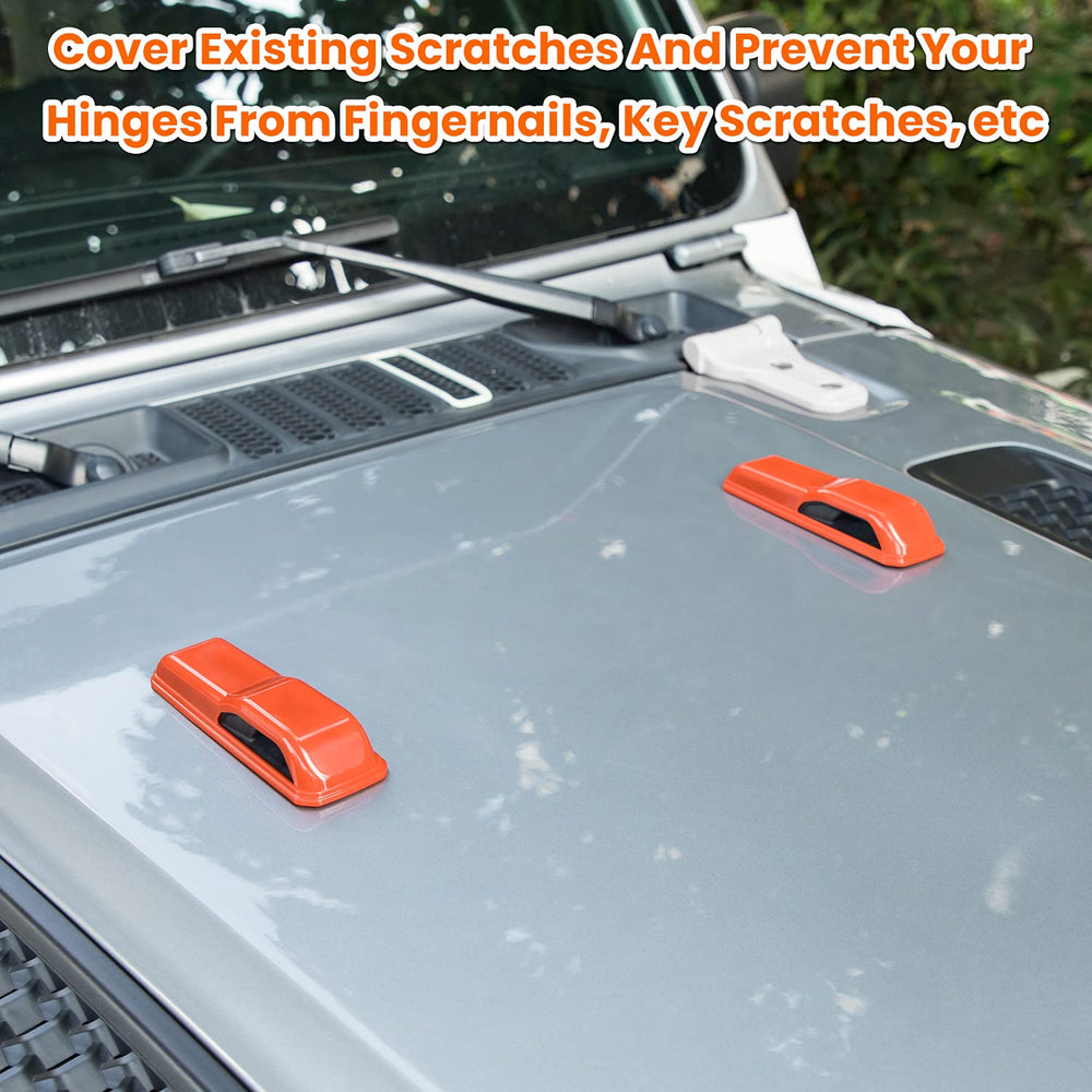 E-cowlboy Wrangler JL details orange hinge trim elevates overall design.