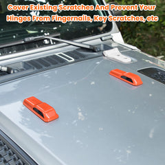 E-cowlboy Wrangler JL details orange hinge trim elevates overall design.