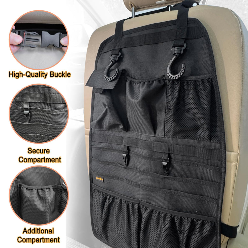 ECWKVN organizer with two heavy-duty hooks fits bags and gear securely.