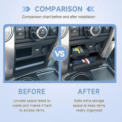 EDBETOS 4Runner Cubby Drawer ABS plastic finish matches interior aesthetics.