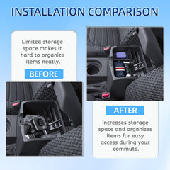 EDBETOS center console tray Frontier lower layer storage hides clutter while keeping essentials reachable