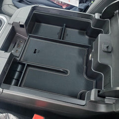 EDBETOS compact organization keeps essentials neatly accessible in the console