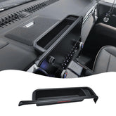 EDBETOS dashboard organizer tray behind screen fits Colorado/Canyon, reducing clutter during drives.