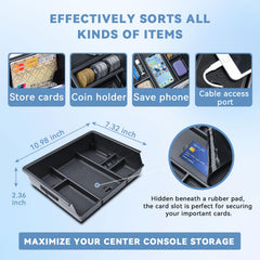 EDBETOS fitment guide shows compatibility with full bucket-seat consoles.